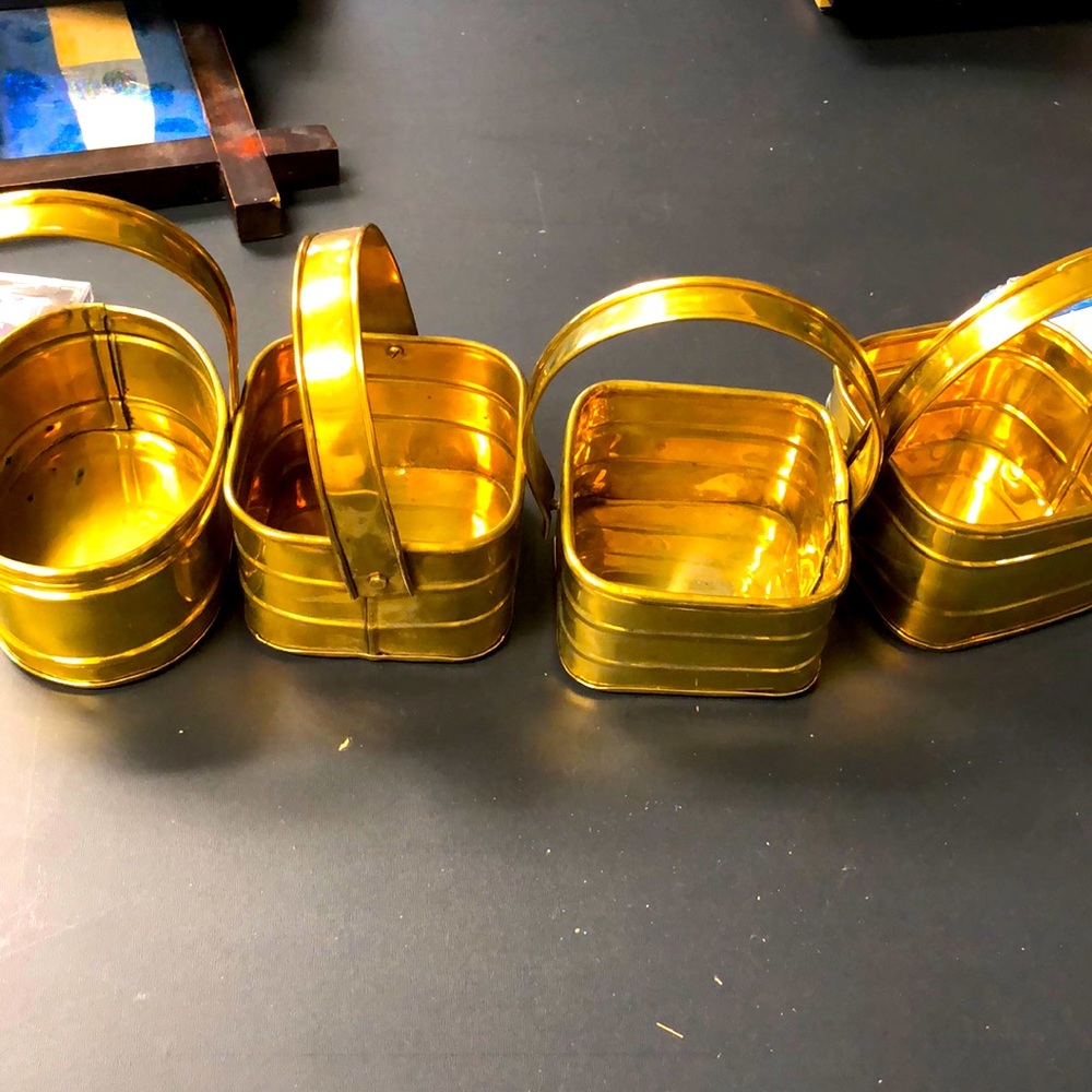 3/$20 5 brass mini buckets